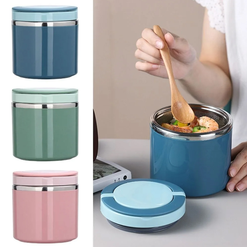 Meal Prep Kits - ซุปกระติกน้ําร้อนอาหาร Jar กล่องอาหารกลางวันฉนวนกล่อง Bento สําหรับร้อนเย็นอาหารขวดอาหารสแตนเลสกล่องอาหารกลางวันพร้อมที่จับ