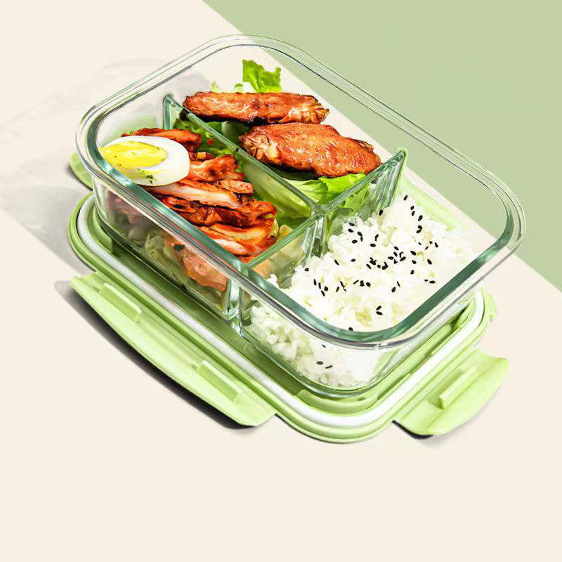 Meal Prep Kits - แก้วกล่องข้าวกลางวัน1050มล. กล่องเก็บอาหารกล่องข้าวไมโครเวฟโรงเรียน