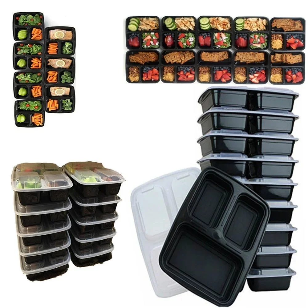 7 แพ็ค 3 ช่องภาชนะเตรียมอาหารห - Meal Prep Kits บทวิจารณ์และราคา