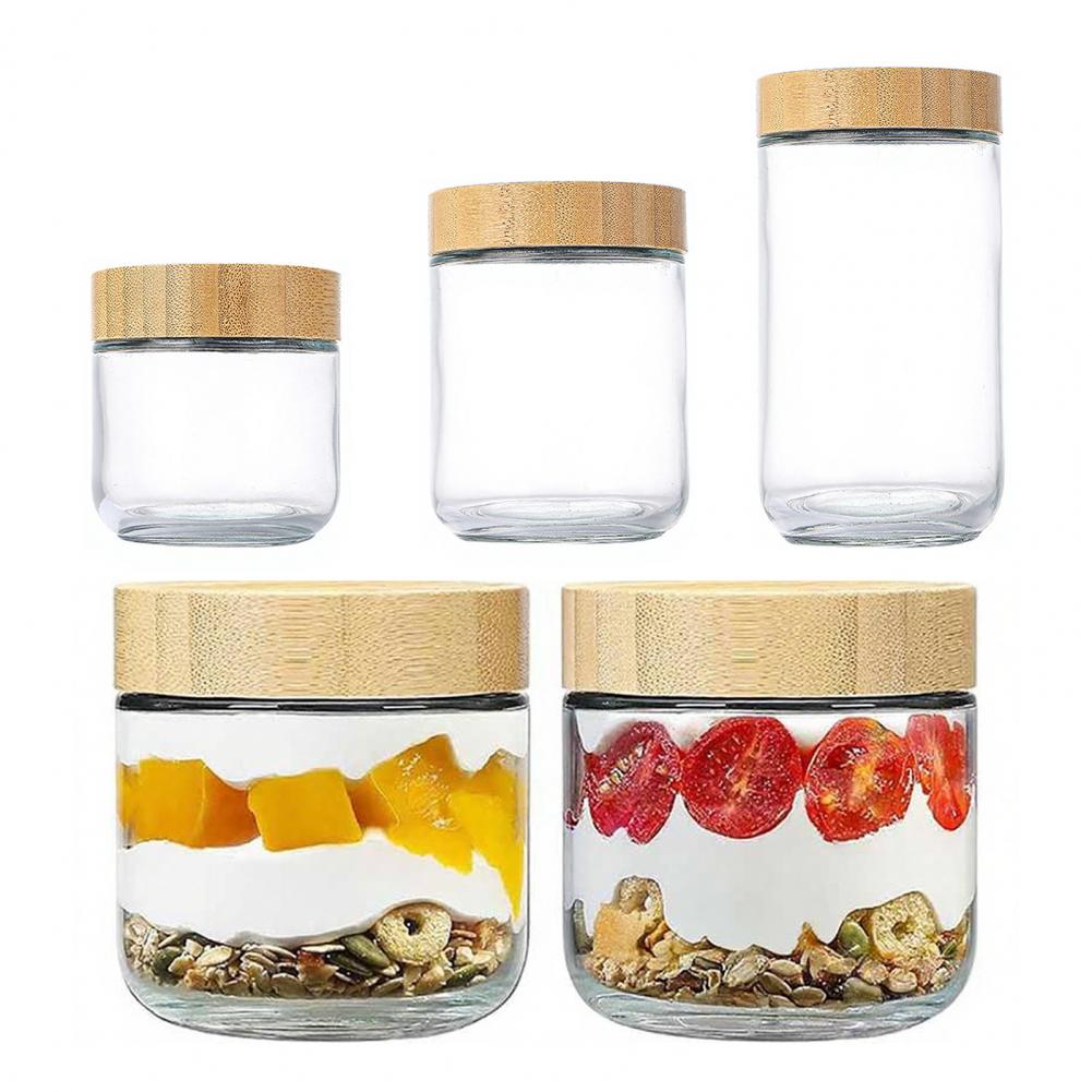 ขวดแก้วเก็บอาหารในครัว 4 ชิ้น  - Meal Prep Jars With Lids บทวิจารณ์และราคา