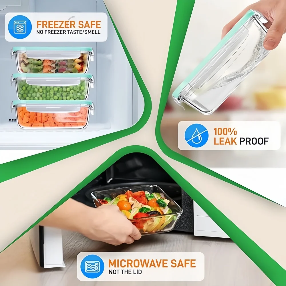 กล่องอาหารกลางวันแก้วปลอดสาร B - Meal Prep Rezepte บทวิจารณ์และราคา