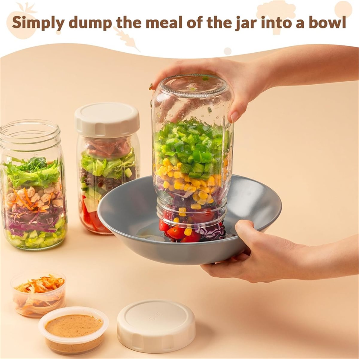 A67T ชุดใหม่ 4 ชิ้น โหลแก้วใส่ - Meal Prep Jars With Lids บทวิจารณ์และราคา