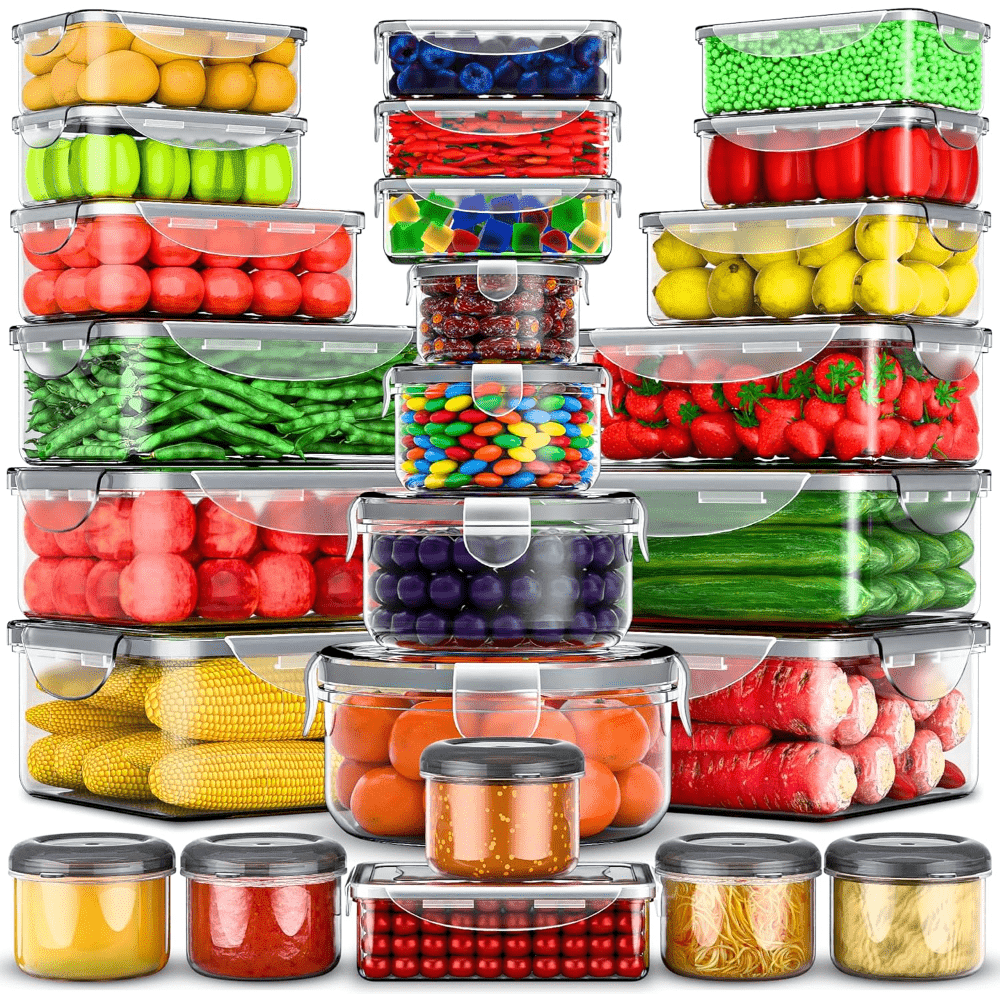 ชุดกล่องเก็บอาหาร 50 ชิ้น พร้อ - Meal Prep Jars With Lids บทวิจารณ์และราคา