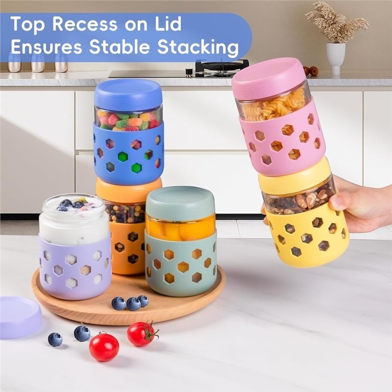 ชุดขวดแก้วสำหรับโอ๊ตมีลแบบค้าง - Meal Prep Jars With Lids บทวิจารณ์และราคา