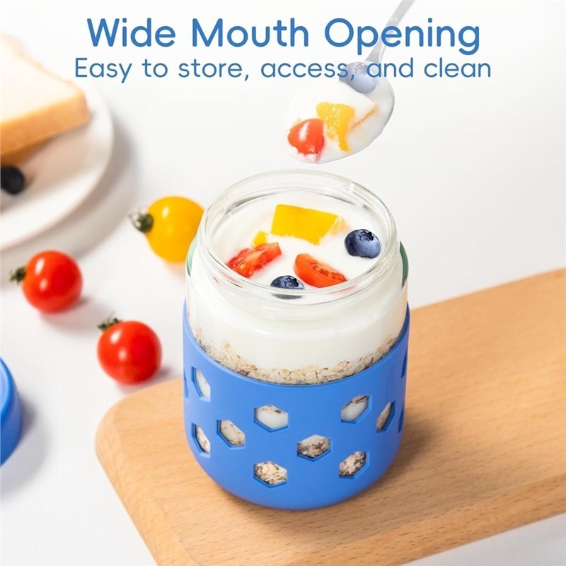 ชุดขวดแก้วสำหรับโอ๊ตมีลแบบค้าง - Meal Prep Jars With Lids บทวิจารณ์และราคา