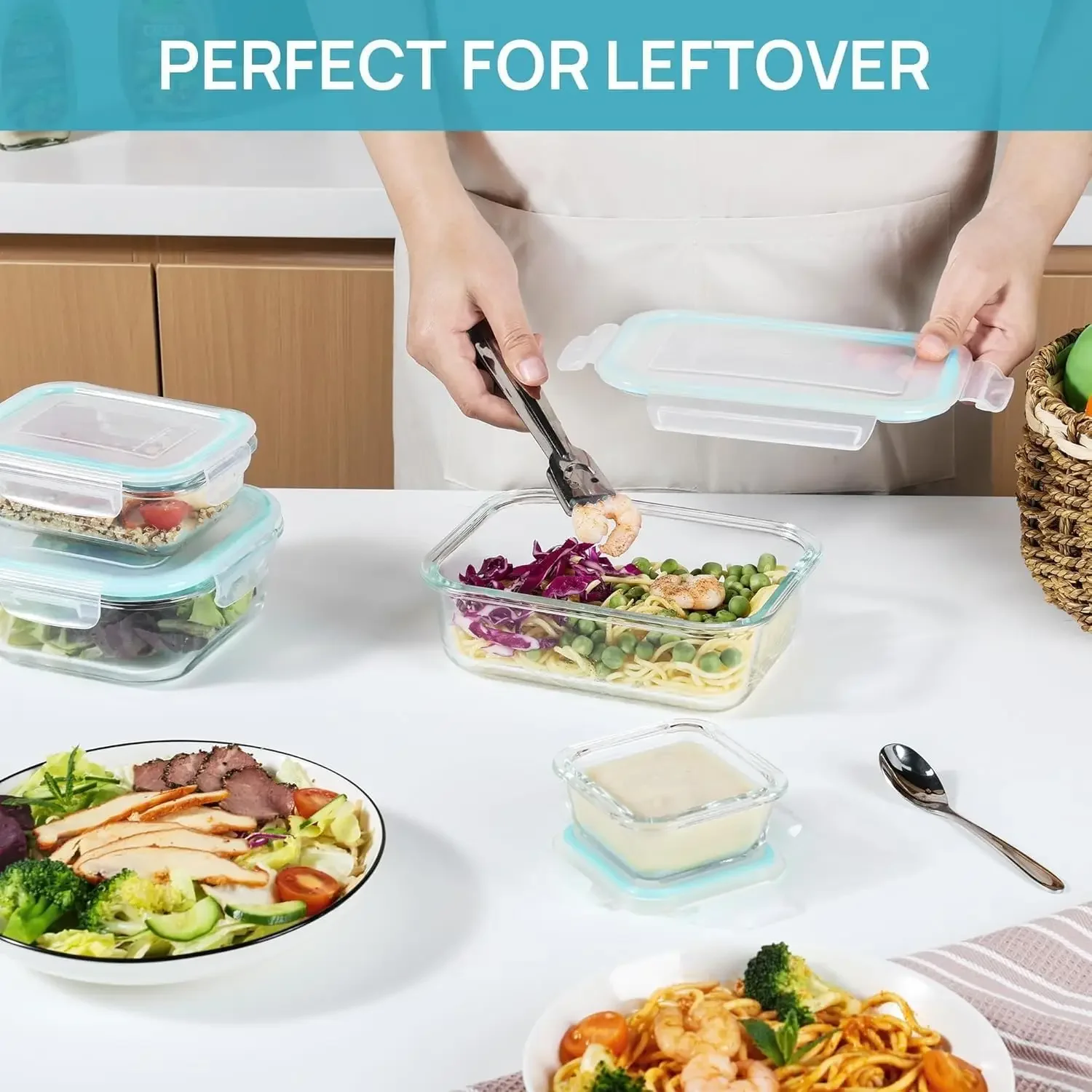 กล่องข้าวแก้วสำหรับผู้ใหญ่ กล่ - Meal Prep Rezepte บทวิจารณ์และราคา