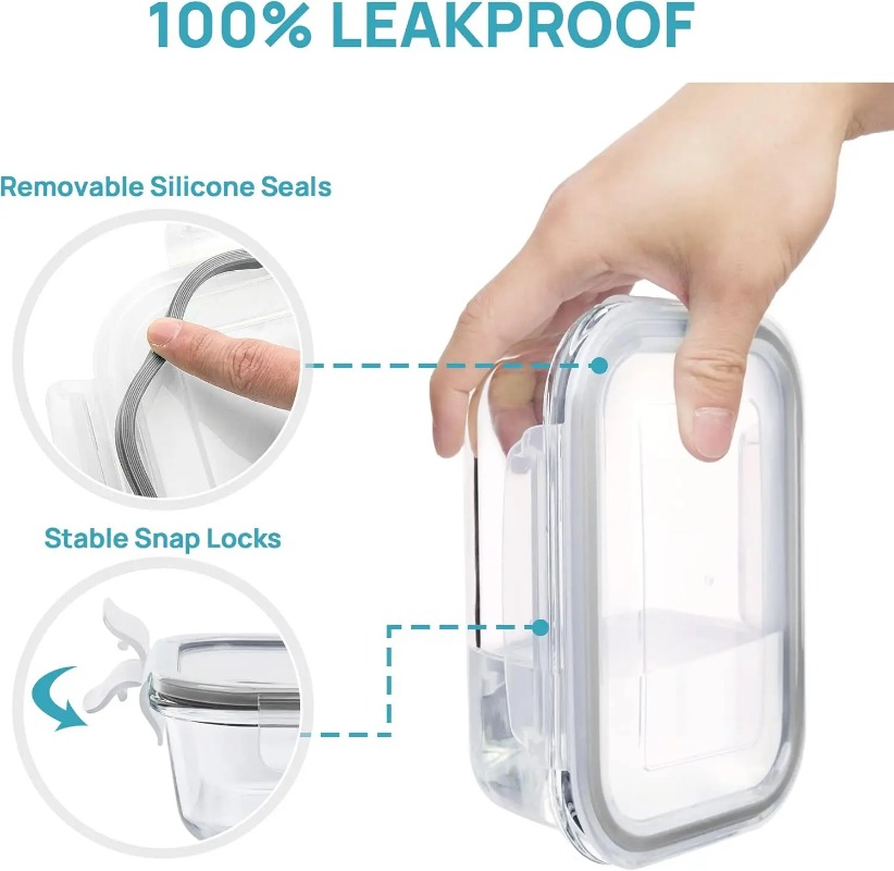 ชุดกล่องเก็บอาหารแก้ว 18 ชิ้น  - Meal Prep Kits บทวิจารณ์และราคา