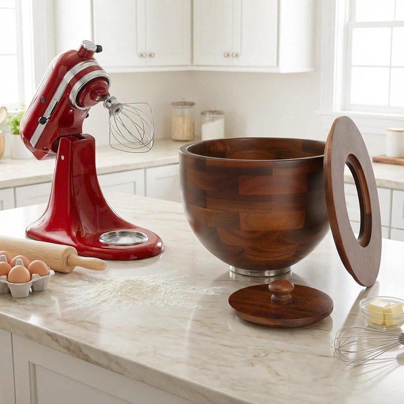 ◉ ชามผสมไม้สำหรับเครื่องผสมอาห - Kitchenaid Mixer Hand Mixer บทวิจารณ์และราคา